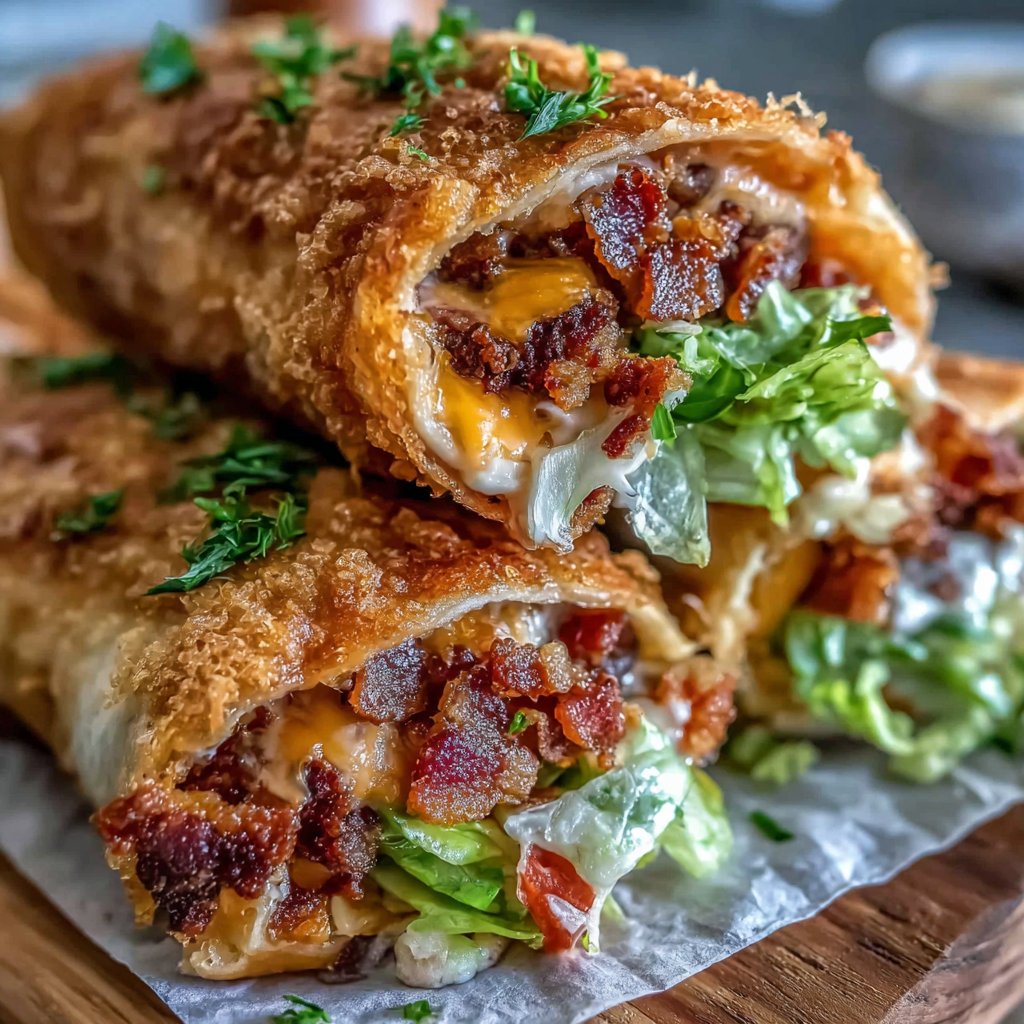 Crispy Bacon Cheeseburger Wraps