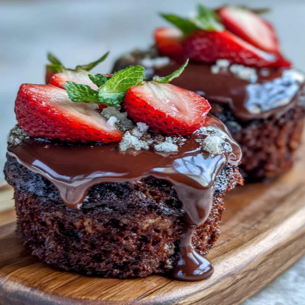 Chocolate Strawberry Cupcake Duo