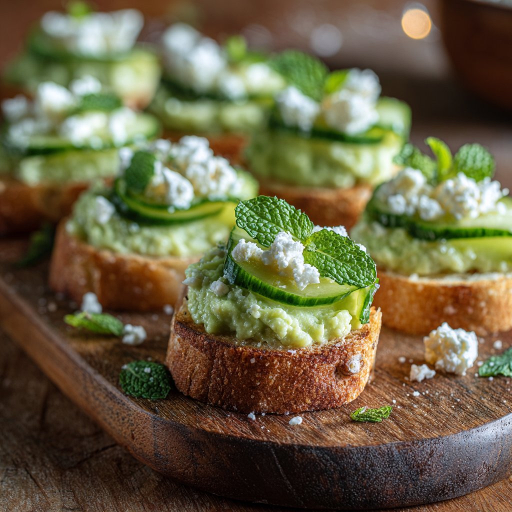 Cucumber Mint Canapés