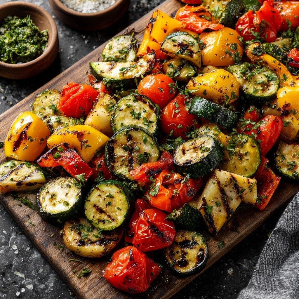 Healthy Lemon Herb Grilled Veggies