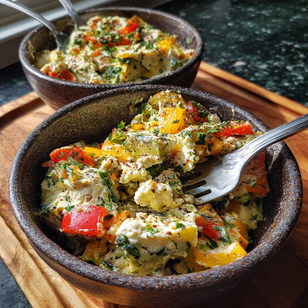 Roasted Veggie Cottage Cheese Bowls