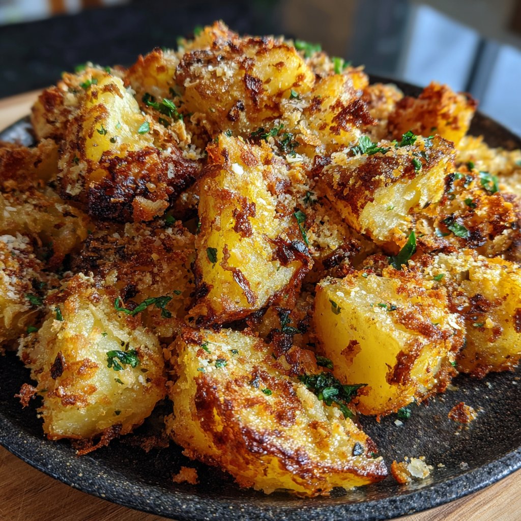 Garlic Parmesan Airfried Potatoes